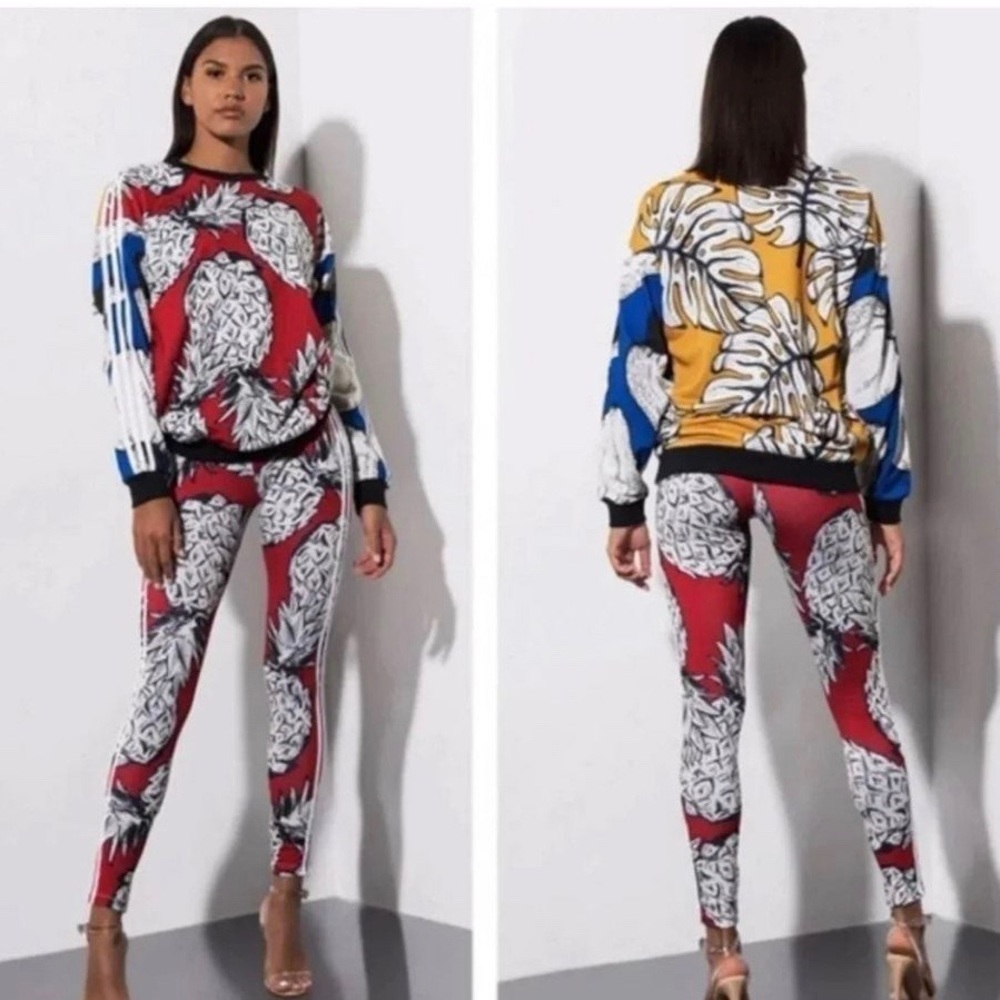 Adidas x Farm Rio sweatshirt leggings set coords